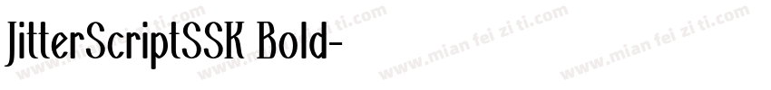 JitterScriptSSK Bold字体转换